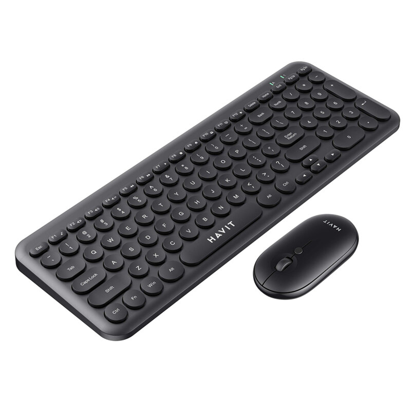 Kit tastatura si mouse wireless 2.4GHz Havit KB254GCM, negru