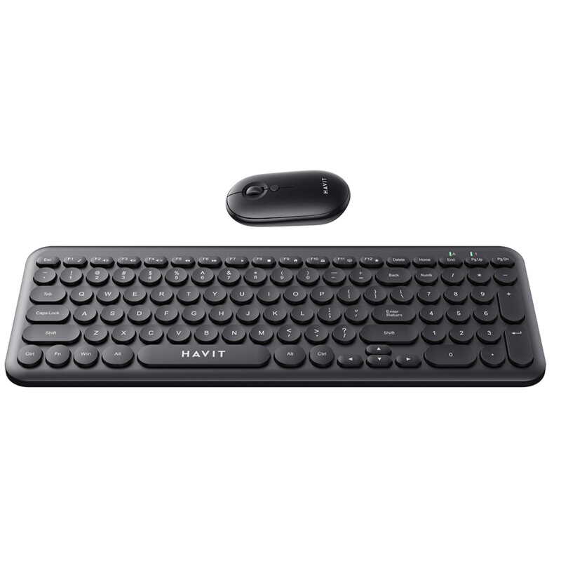 Kit tastatura si mouse wireless 2.4GHz Havit KB254GCM, negru