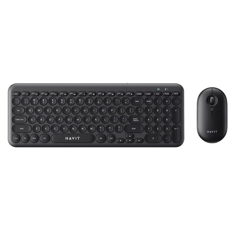 Kit tastatura si mouse wireless 2.4GHz Havit KB254GCM, negru