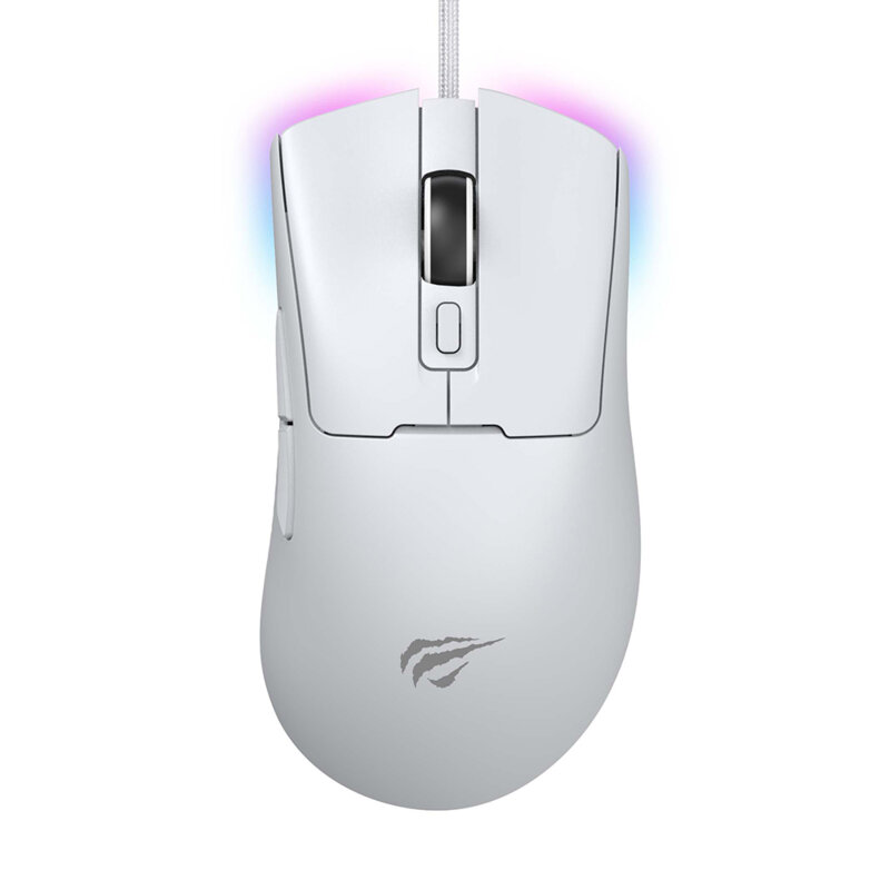 Mouse gaming pentru laptop cu lumini RGB Havit MS966, alb