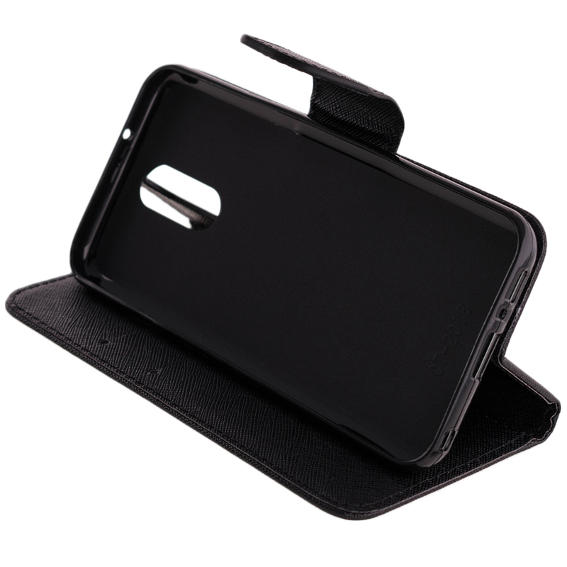 Husa LG Q7 Flip Negru MyFancy