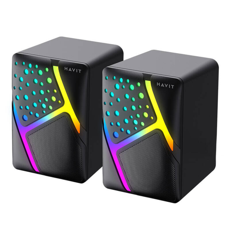 Boxa pentru computer Havit, USB 2.0, RGB, negru, SK763