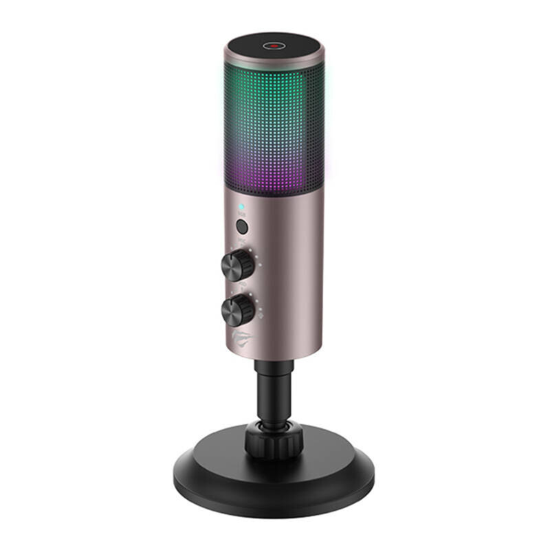 Microfon gaming cu lumini RGB Havit, USB-C, 100-18000Hz, GK61