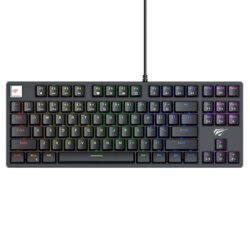 Tastatura gaming mecanica Havit, lumini RGB, negru KB890L