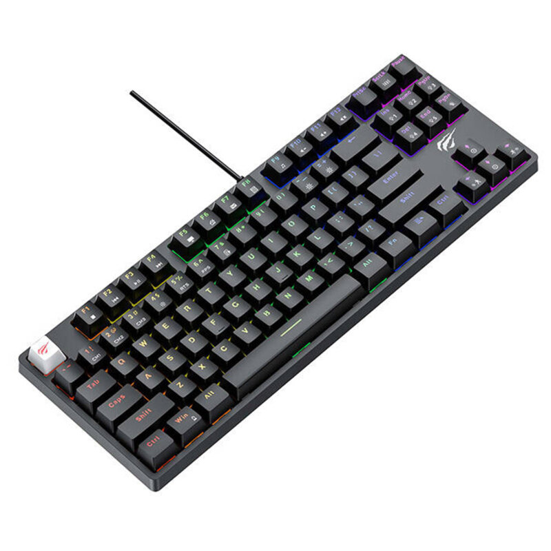 Tastatura gaming mecanica Havit, lumini RGB, negru KB890L