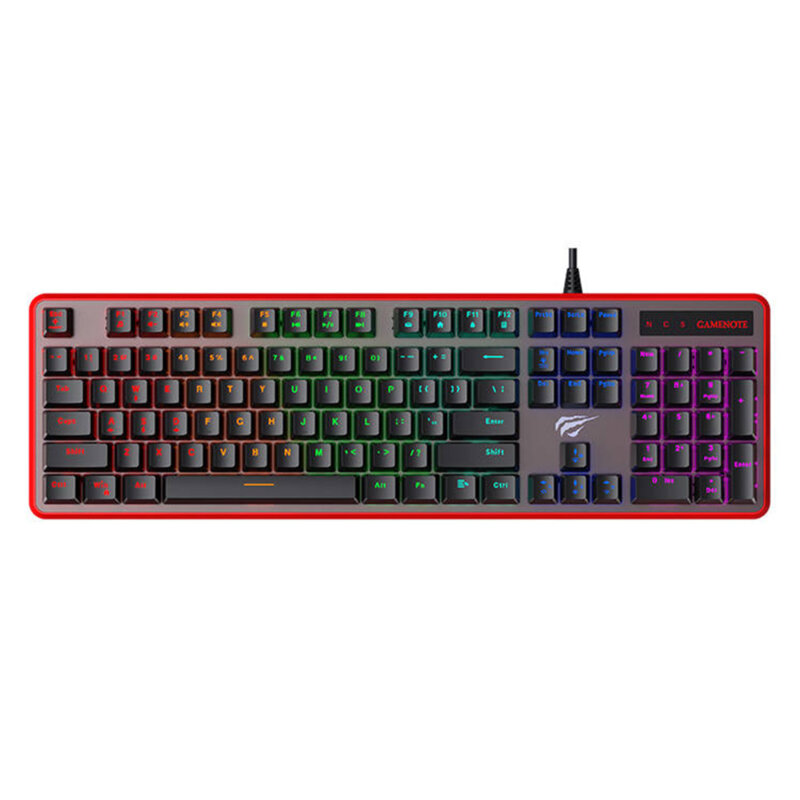 Tastatura gaming mecanica USB cu lumini RGB Havit KB870L