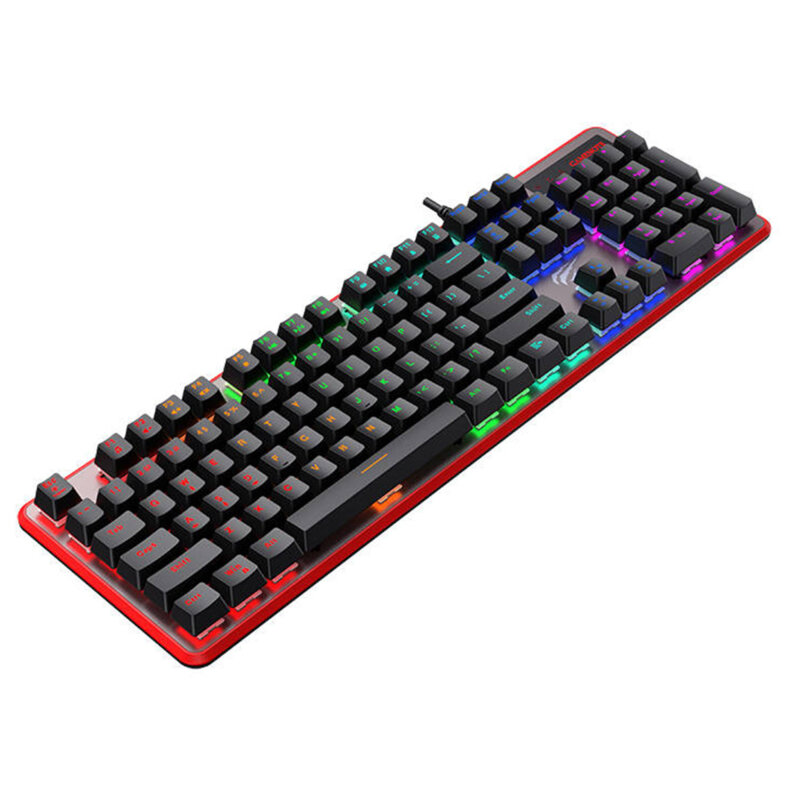 Tastatura gaming mecanica USB cu lumini RGB Havit KB870L