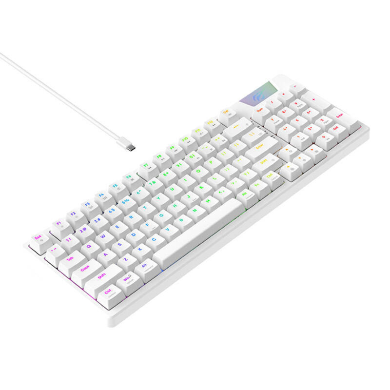 Tastatura gaming mecanica Havit, RGB, Type-C, alb KB885L