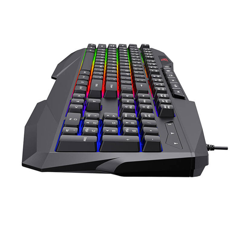 Tastatura gaming cu lumini RGB Havit, USB, negru KB878L