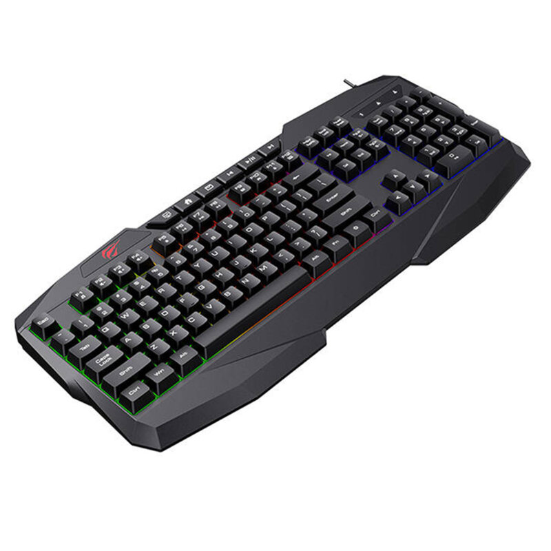 Tastatura gaming cu lumini RGB Havit, USB, negru KB878L