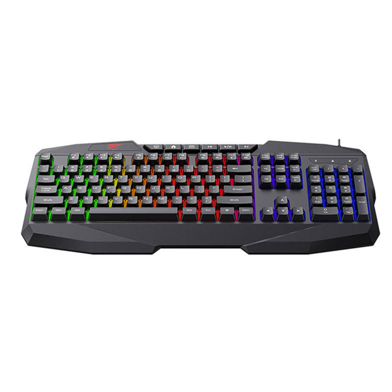 Tastatura gaming cu lumini RGB Havit, USB, negru KB878L
