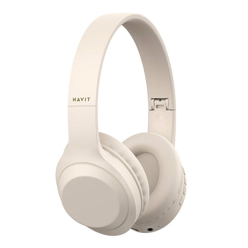 Casti Bluetooth pliabile Havit, 200mAh, wireless, bej H628BT