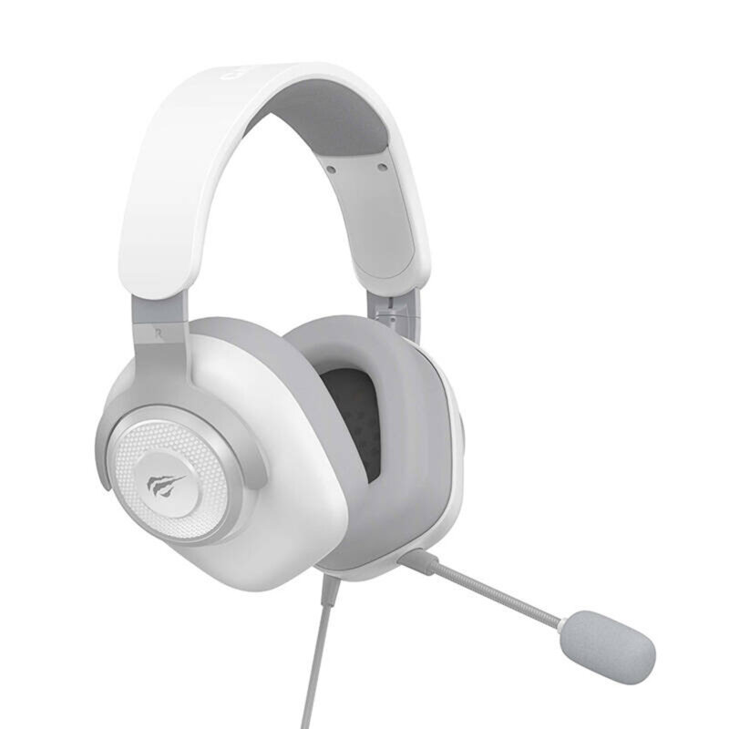 Casti gaming cu microfon Havit ajustabile, 3.5mm, alb H2230d