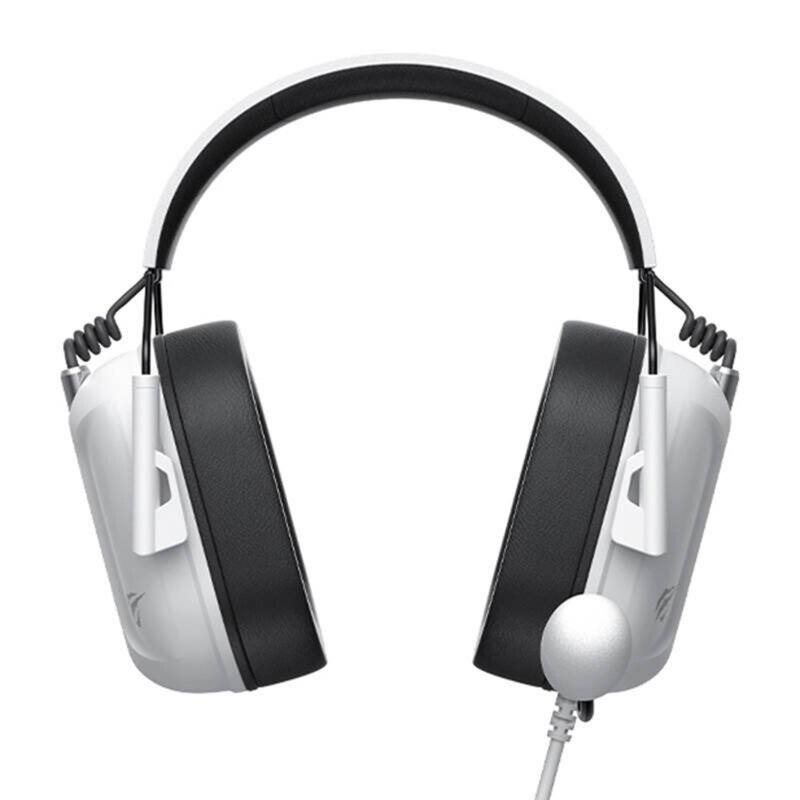 Casti gaming pliabile cu microfon Havit, alb / negru H2033d