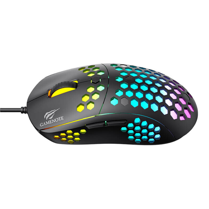Mouse gaming cu fir RGB, 800 - 6400DPI Havit, negru MS1032