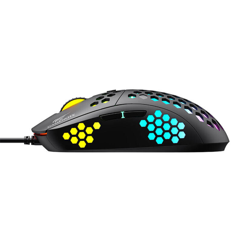 Mouse gaming cu fir RGB, 800 - 6400DPI Havit, negru MS1032