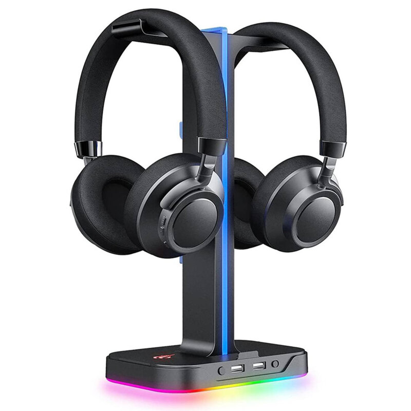 Suport pentru casti cu lumini RGB, USB Havit TH650, gri