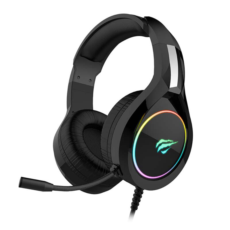 Casti gaming cu microfon si lumini RGB, Havit H2232d, negru
