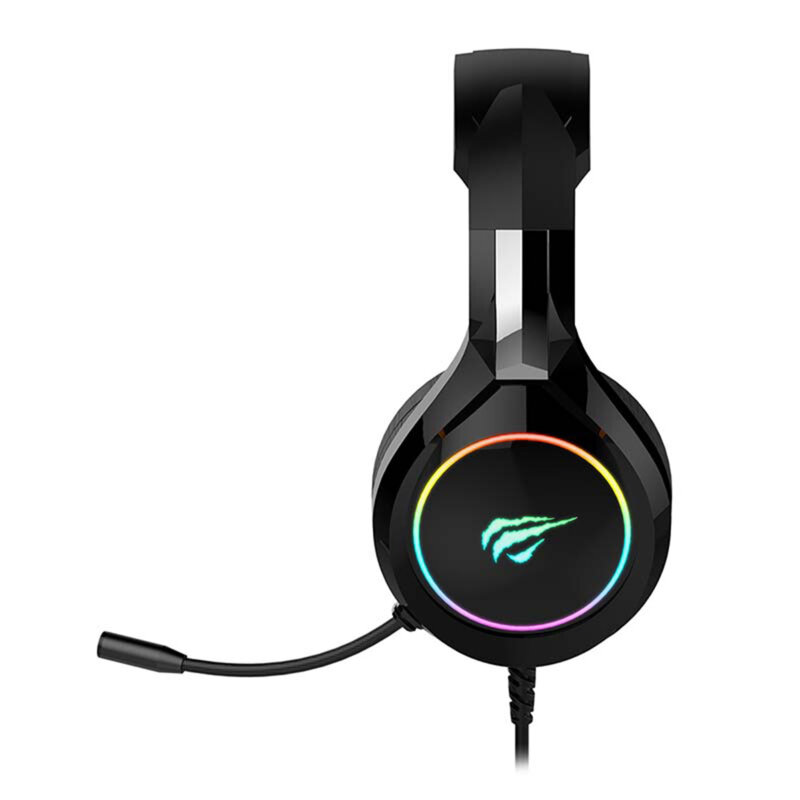 Casti gaming cu microfon si lumini RGB, Havit H2232d, negru