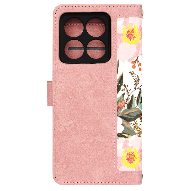 Husa personalizata fete Xiaomi 14T Techsuit FlipCraft, roz