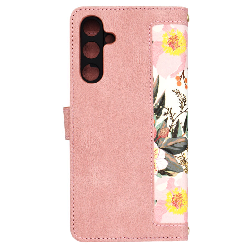 Husa personalizata fete Samsung Galaxy A16 5G Techsuit FlipCraft, roz