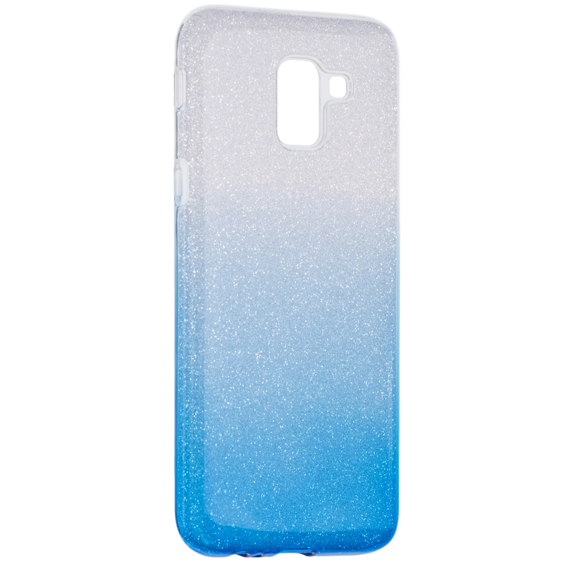 Husa Samsung Galaxy J6 2018 Gradient Color TPU Sclipici - Albastru