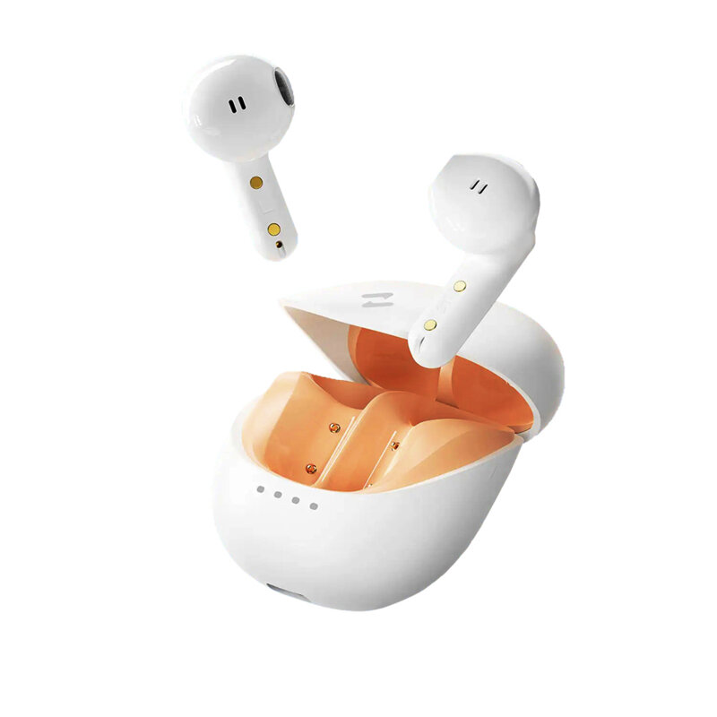 Casti wireless Bluetooth 5.4, ENC Havit TW931, alb/portocaliu