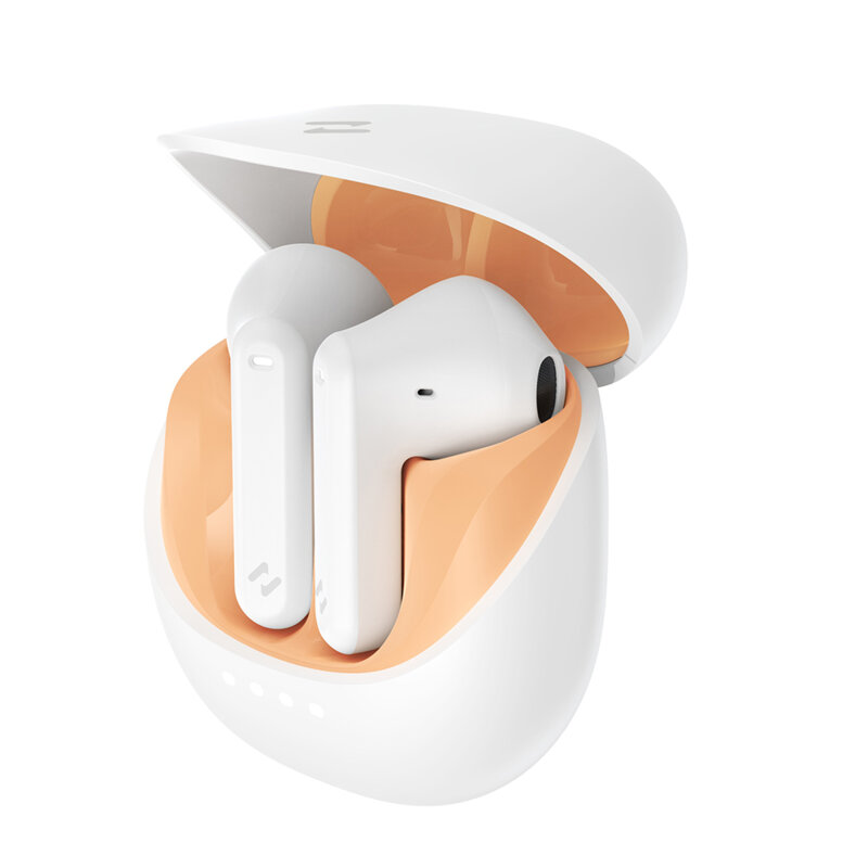 Casti wireless Bluetooth 5.4, ENC Havit TW931, alb/portocaliu