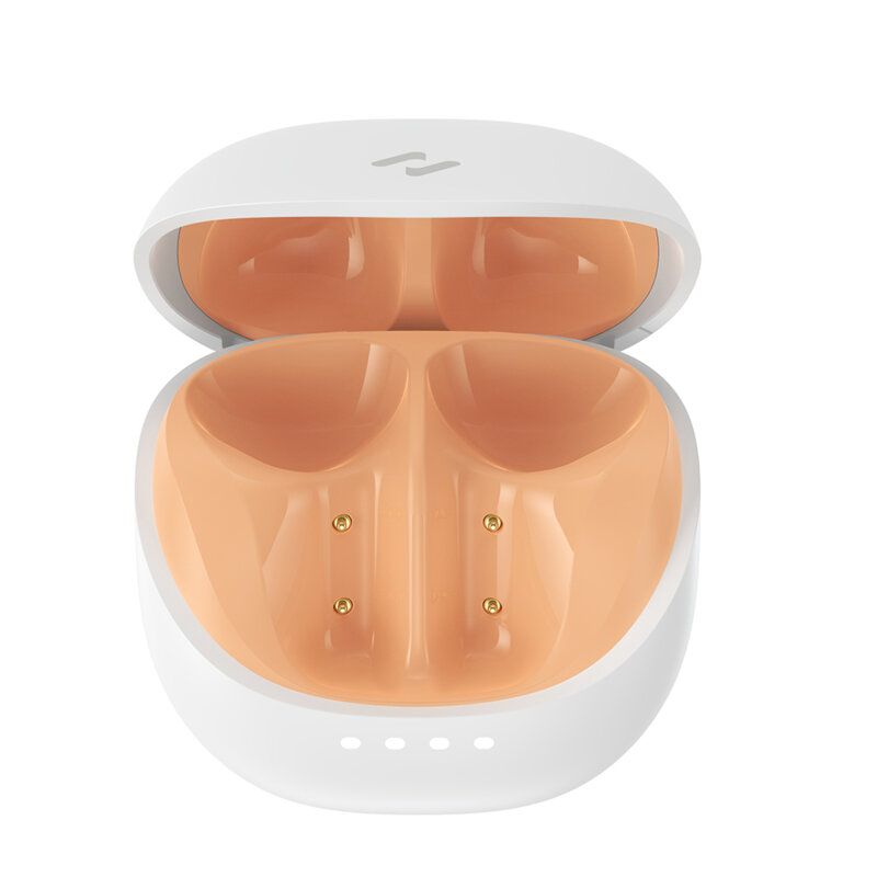 Casti wireless Bluetooth 5.4, ENC Havit TW931, alb/portocaliu