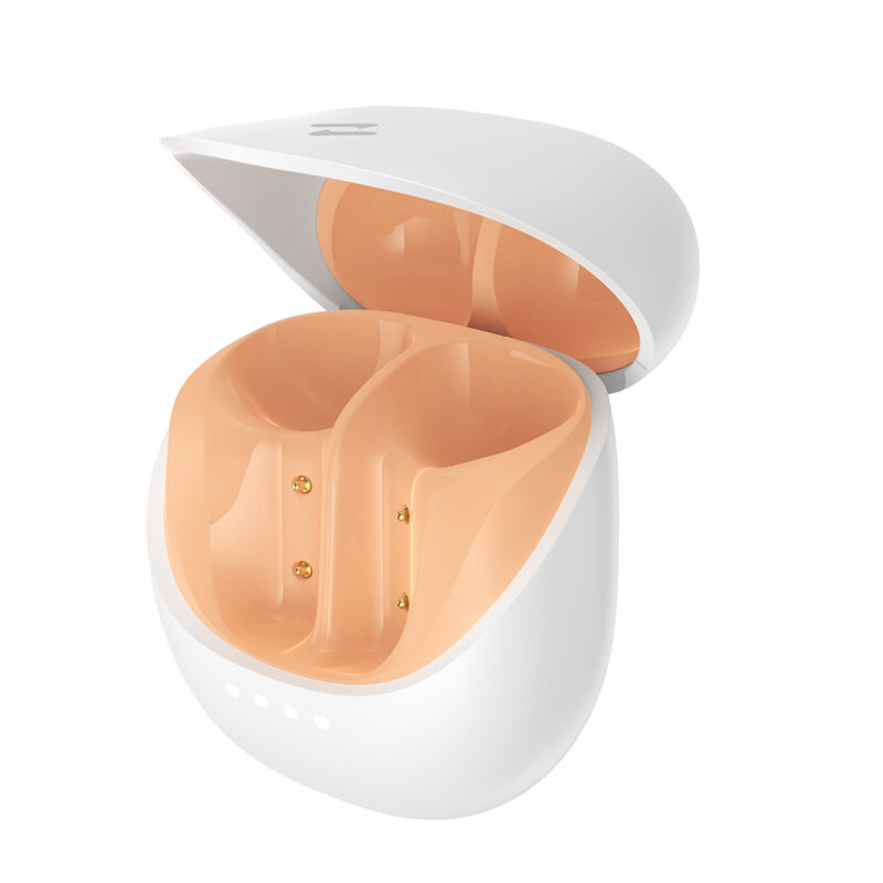 Casti wireless Bluetooth 5.4, ENC Havit TW931, alb/portocaliu