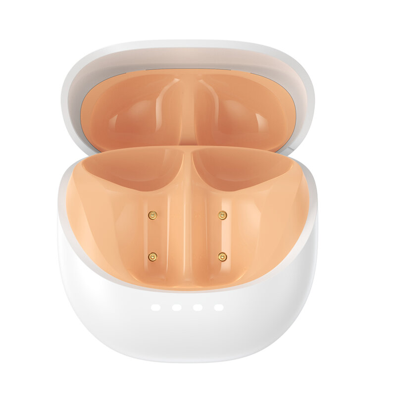 Casti wireless Bluetooth 5.4, ENC Havit TW931, alb/portocaliu