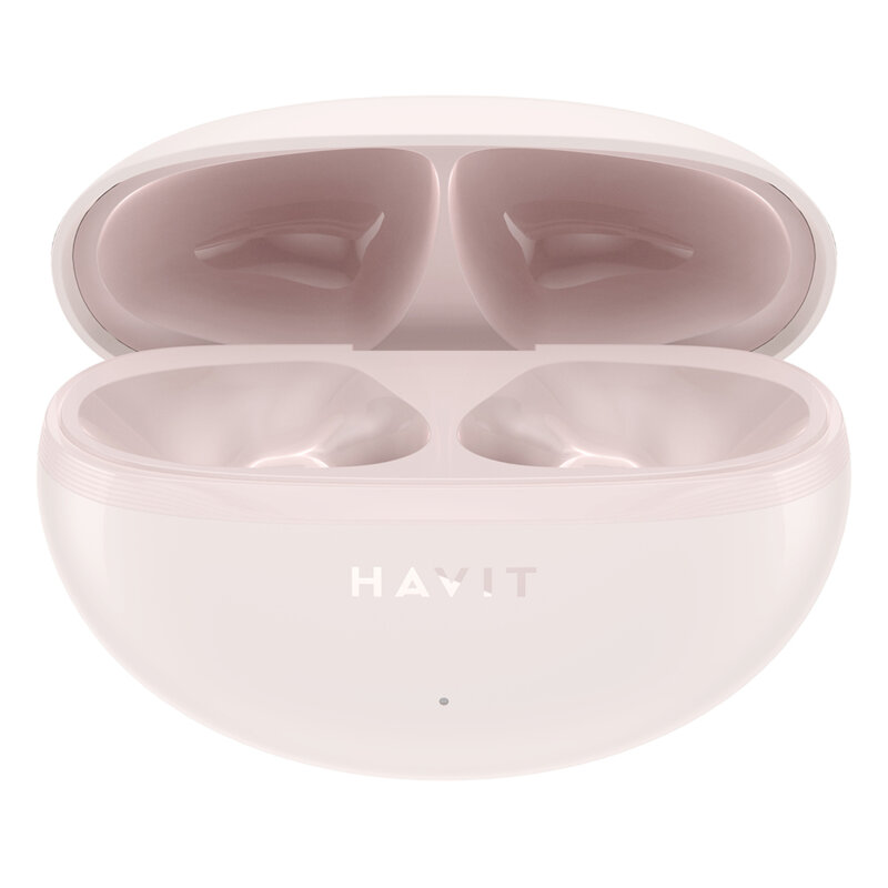 Casti Bluetooth cu microfon, TWS earbuds Havit TW986, roz