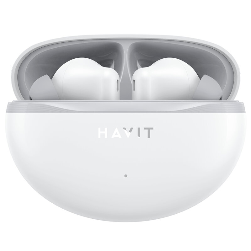 Casti Bluetooth cu microfon, TWS earbuds Havit TW986, alb