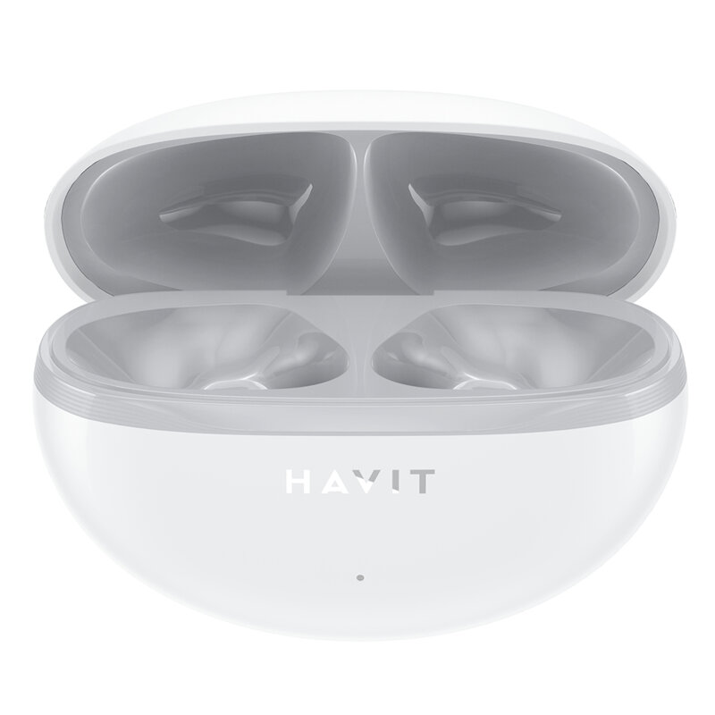 Casti Bluetooth cu microfon, TWS earbuds Havit TW986, alb