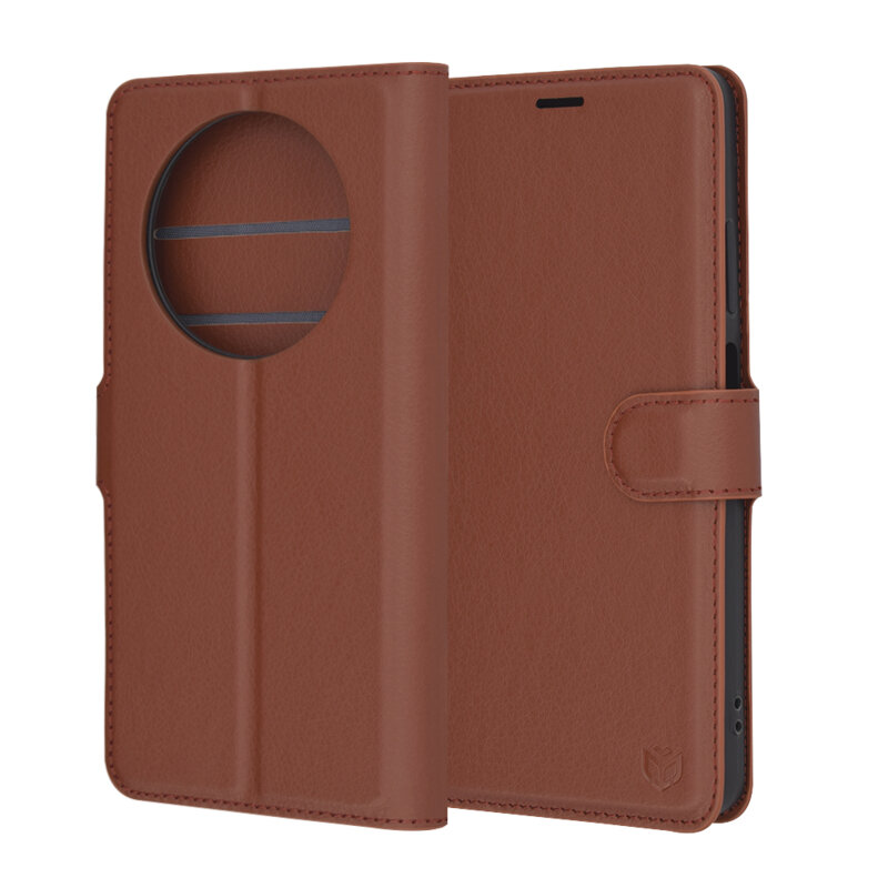 Husa Oppo Reno12 F 5G Techsuit Leather Folio, maro