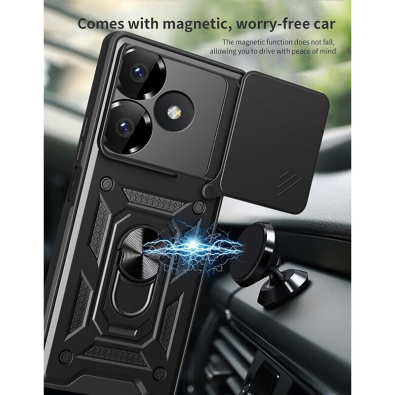 Husa Xiaomi Redmi 13 protectie camera Techsuit CamShield Series, albastru