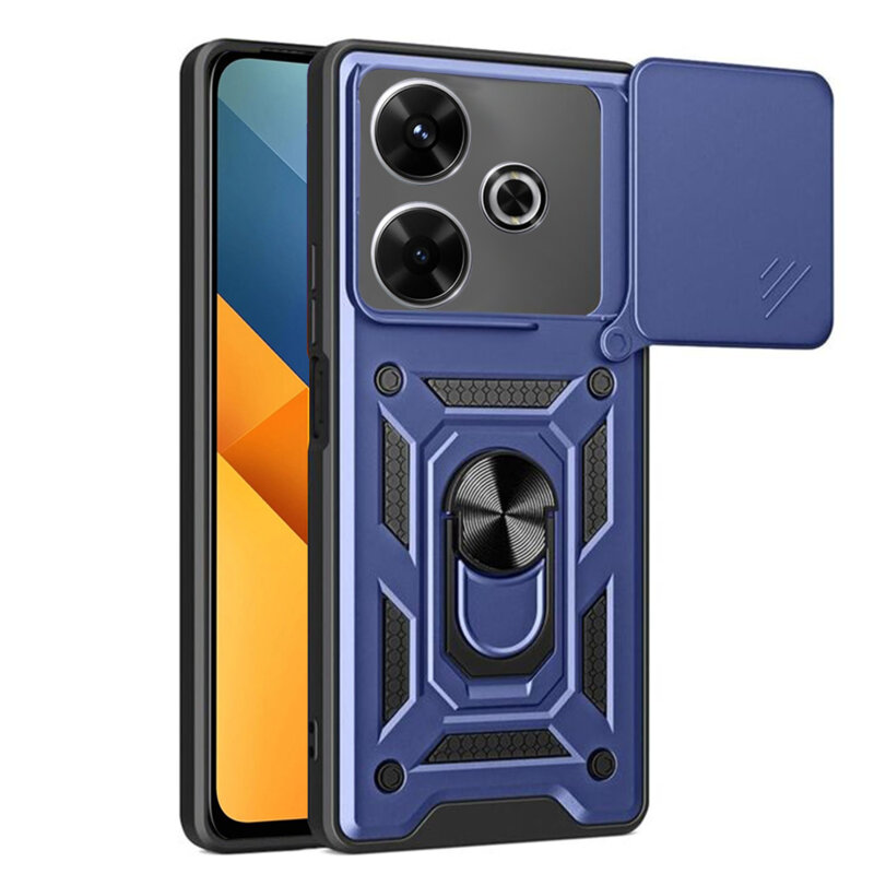 Husa Xiaomi Poco M6 4G protectie camera Techsuit CamShield Series, albastru