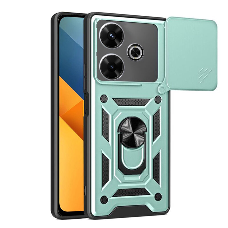Husa Xiaomi Poco M6 4G protectie camera Techsuit CamShield Series, verde