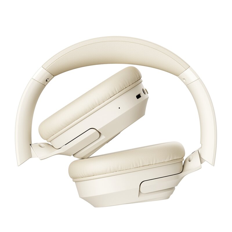 Casti Bluetooth on-ear pliabile, ANC Havit H612BT, bej