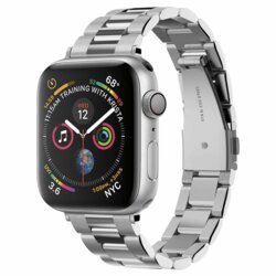 Curea Apple Watch 10 42mm Spigen Modern Fit, argintiu