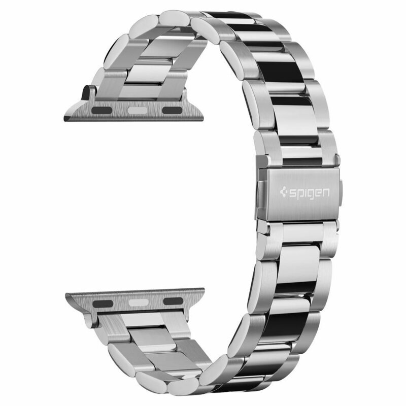 Curea Apple Watch 10 42mm Spigen Modern Fit, argintiu