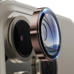 Folie sticla iPhone 16 Pro Camera Protector Lito S+, maro