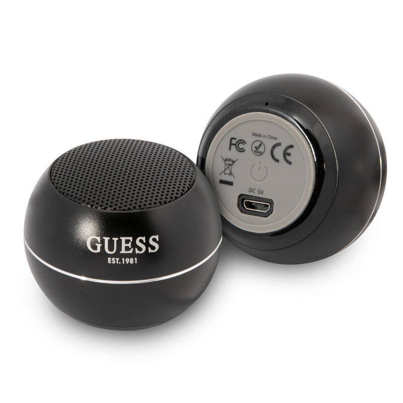 Mini boxa portabila wireless Bluetooth Guess GUWSALGEK, negru