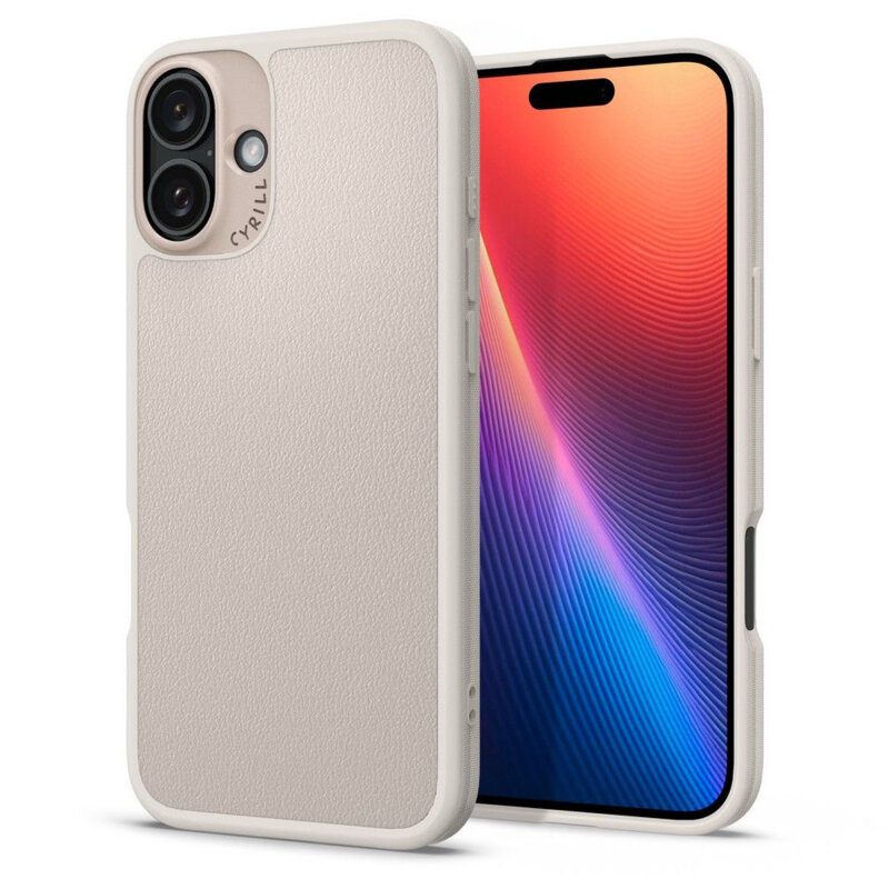 Husa iPhone 16 Spigen Cyrill Kajuk MagSafe, crem