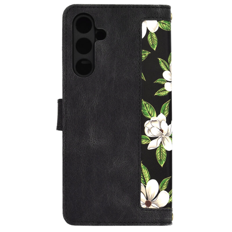 Husa personalizata fete Samsung Galaxy A16 5G Techsuit FlipCraft, negru