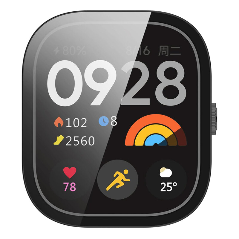 [Pachet 360°] Husa + folie Xiaomi Redmi Watch 4 Techsuit Defense, negru