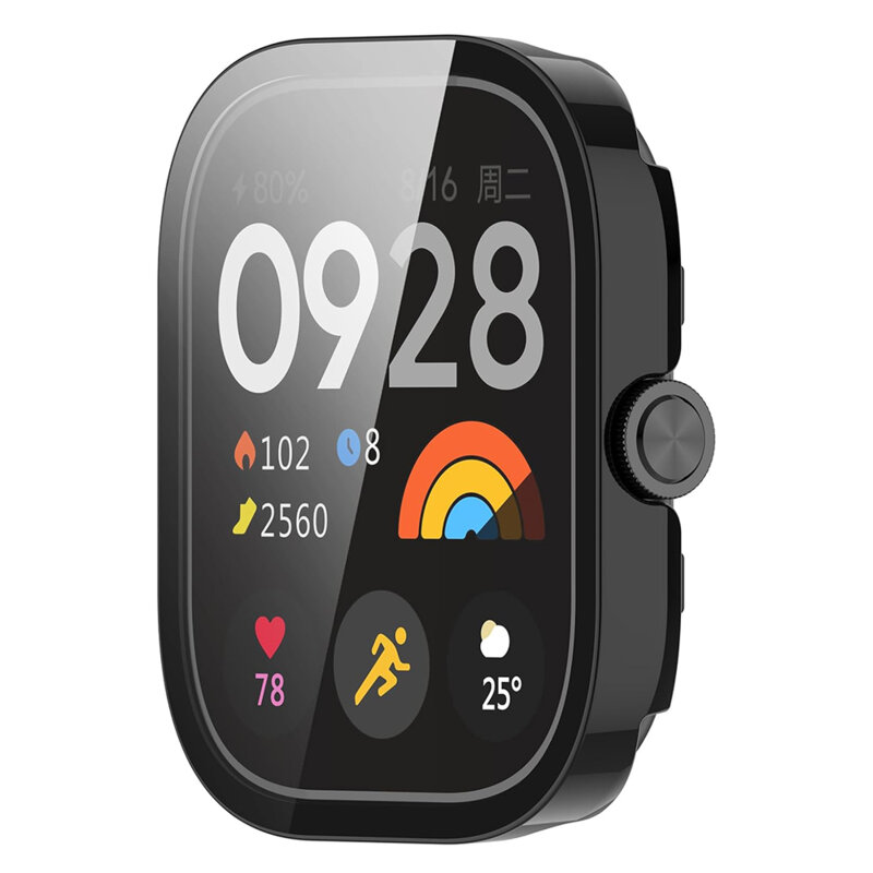 [Pachet 360°] Husa + folie Xiaomi Redmi Watch 4 Techsuit Defense, negru