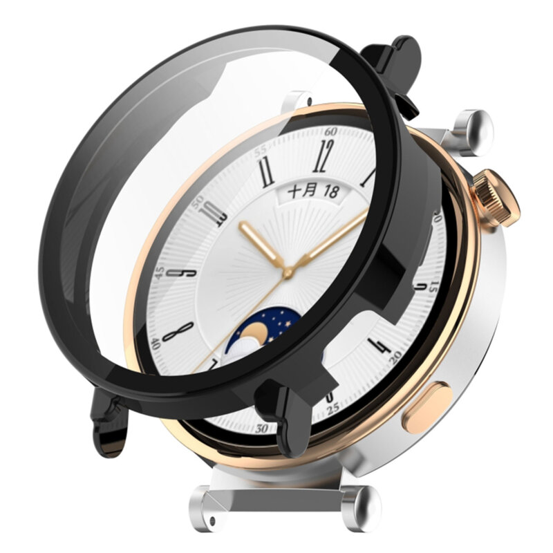 [Pachet 360°] Husa + folie Huawei Watch GT 4 41mm Techsuit Defense, negru
