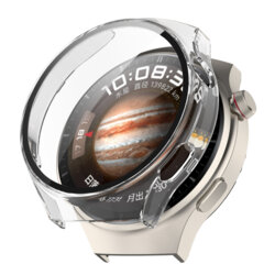 [Pachet 360°] Husa + folie Huawei Watch 4 Pro Techsuit Defense, transparenta