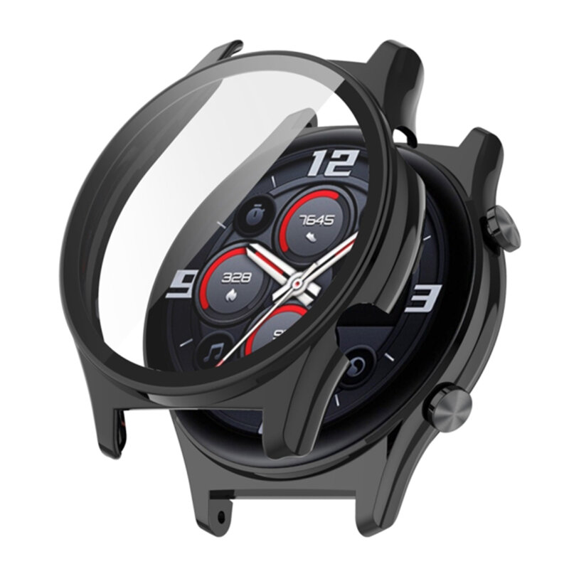 [Pachet 360°] Husa + folie Honor Watch GS 3 Techsuit Defense, negru